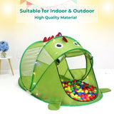GOMINIMO Green Dinosaur Pop-Up Play Tent for Kids - Top-Down View