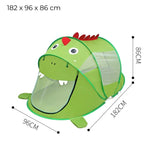 GOMINIMO Green Dinosaur Pop-Up Play Tent for Kids - 45-Degree Angle
