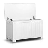 GOMINIMO White Kids Toy Organizer Chest with Lid and Safety Handle