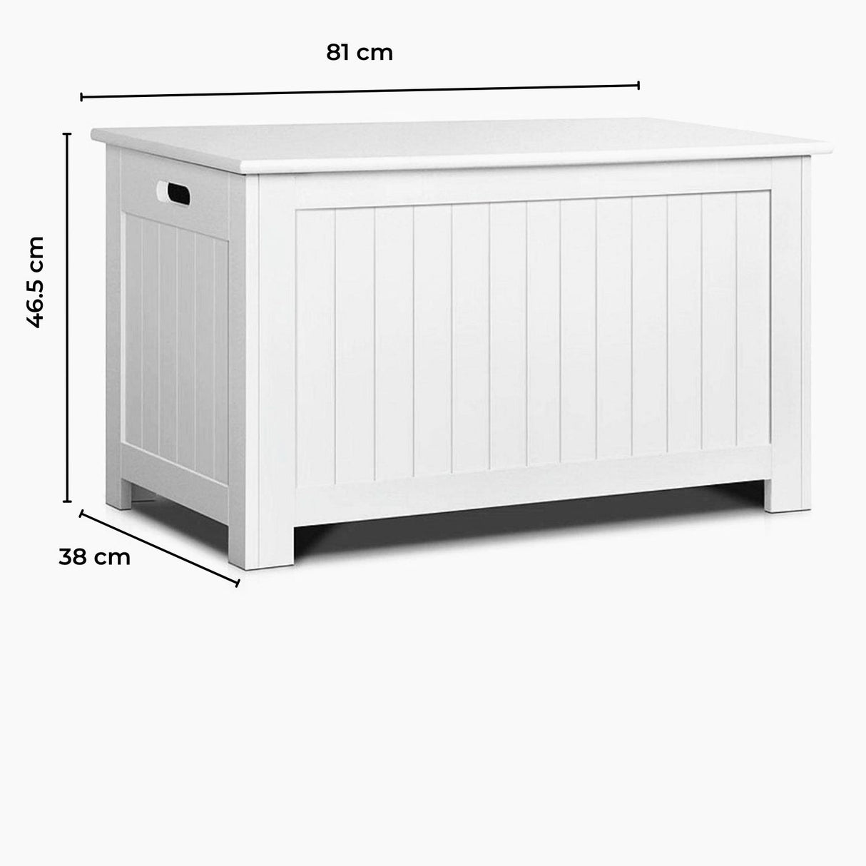 GOMINIMO White Kids Toy Organizer Chest with Lid and Safety Handle