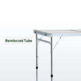 KILIROO Camping Table 60cm Silver - Front View