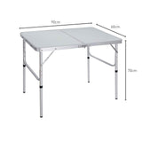 KILIROO Camping Table 90cm Silver - Front View