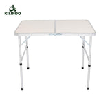 KILIROO Camping Table 90cm Silver - Close-Up Angle