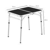 KILIROO Camping Table 60cm Black - Front View