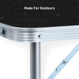 KILIROO Camping Table 90cm Black - 45-Degree Angle