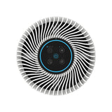 MIRAKLASS Ozone-Free HEPA Air Purifier with 3-Speed Settings - Top-Down View