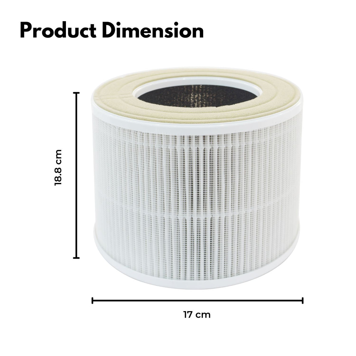MIRAKLASS HEPA13 Antibacterial Replacement Air Purifier Filter for MK-KJ050C7-AWK