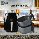 Miraklass 7L Healthy Air Fryer with LCD Display and 8 Cooking Presets - Front View