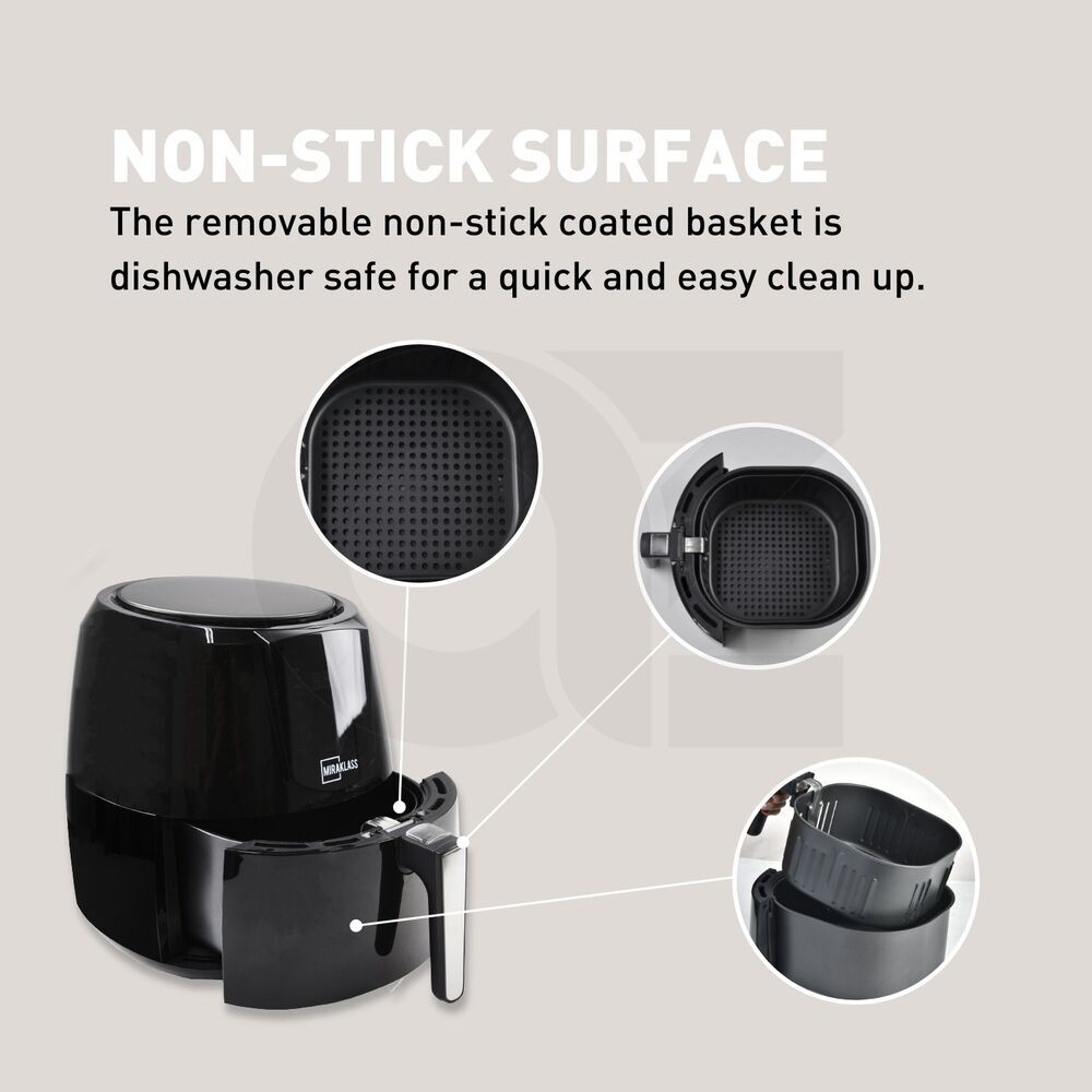 Miraklass 7L Healthy Air Fryer with LCD Display and 8 Cooking Presets