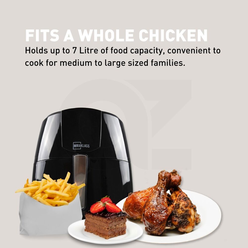 Miraklass 7L Healthy Air Fryer with LCD Display and 8 Cooking Presets