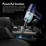 MIRAKLASS 45000RPM Cordless Rechargeable Air Duster & Car Vacuum Cleaner - Navy Blue - 45-Degree Angle