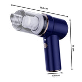MIRAKLASS 45000RPM Cordless Rechargeable Air Duster & Car Vacuum Cleaner - Navy Blue - Low Angle