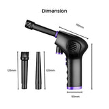 MiraKlass 45000RPM Cordless Air Duster with 6000mAh Battery - Close-Up Angle