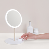 Pink Portable Makeup Mirror with Adjustable LED Light