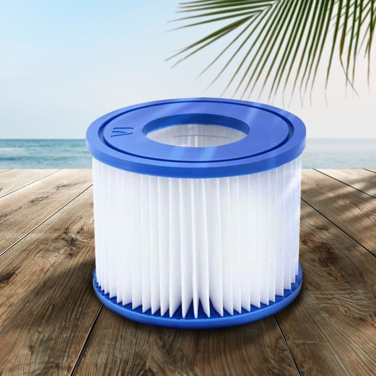 NOVEDEN 8-Pack Replacement Spa Filter Cartridges for Lay-Z-Spa (Type VI, Blue & White)