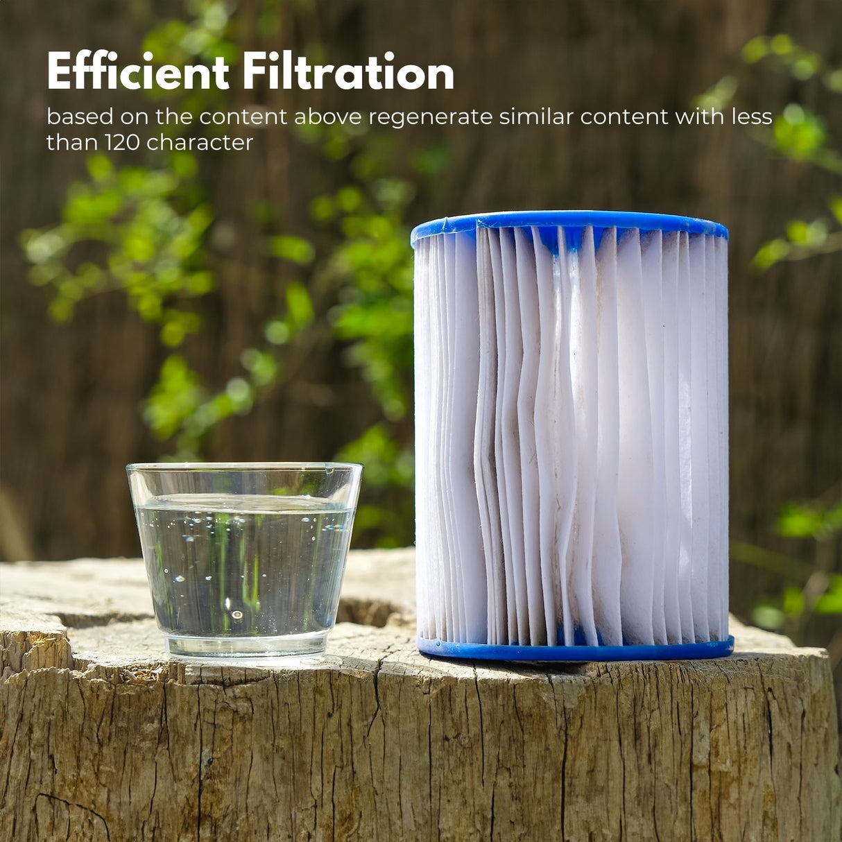 NOVEDEN 8-Pack Replacement Spa Filter Cartridges for Lay-Z-Spa (Type VI, Blue & White)