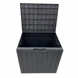NOVEDEN Gardeon Outdoor Storage Box 118L Container Lockable (Black) - Front View