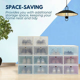 GOMINIMO Plastic Shoe Box 12pcs (White) - Top-Down View