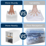 GOMINIMO Plastic Shoe Box 12pcs (White) - Close-Up Angle