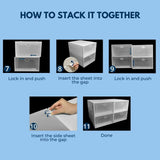 GOMINIMO Plastic Shoe Box 12pcs (White) - Extra Image