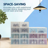 GOMINIMO Plastic Shoe Box 24 pcs (White) - Top-Down View