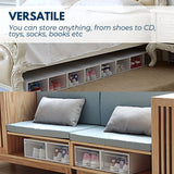 GOMINIMO Plastic Shoe Box 24 pcs (White) - 45-Degree Angle