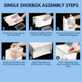 GOMINIMO Plastic Shoe Box 24 pcs (White) - Close-Up Angle