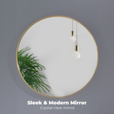 GOMINIMO 60cm Anti-Scratch Round Bathroom Mirror - Front View