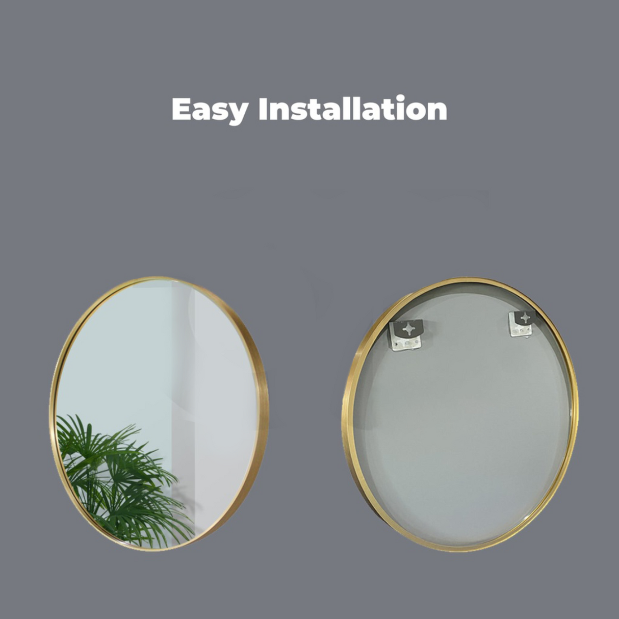 GOMINIMO 60cm Anti-Scratch Round Bathroom Mirror