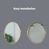 GOMINIMO 60cm Anti-Scratch Round Bathroom Mirror - Side View