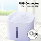 Floofi Pet Water Fountain Dispenser LED USB 3L - Close-Up Angle