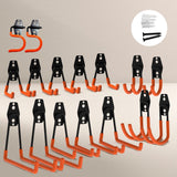 RYNOMATE 16 Pack Garage Hooks Heavy Duty (Orange) - Side View