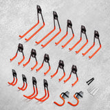 RYNOMATE 16 Pack Garage Hooks Heavy Duty (Orange) - Top-Down View