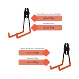 RYNOMATE 16 Pack Garage Hooks Heavy Duty (Orange) - Low Angle