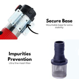 RYNOMATE 12V High-Performance Diesel and Kerosene Transfer Pump (45L/min) - Close-Up Angle