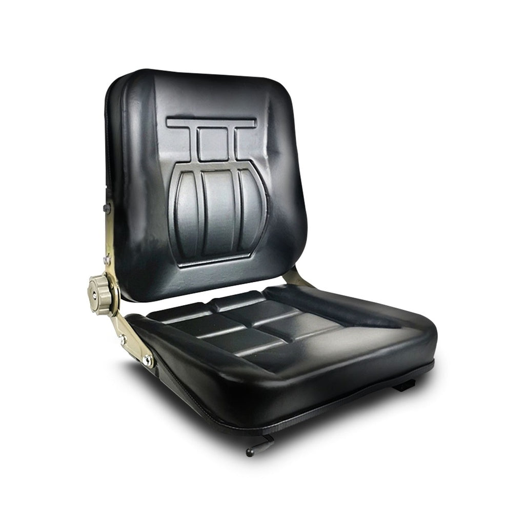 RYNOMATE Adjustable Universal Tractor Seat with Durable PU Leather and Thick Foam Padding (Black)