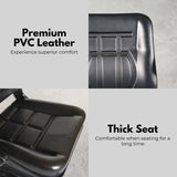 RYNOMATE Adjustable Universal Tractor Seat with Durable PU Leather and Thick Foam Padding (Black) - 45-Degree Angle