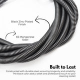 RYNOMATE Plumber Drain Snake Pipeline Sewer Cleaner with Drill Bit Tool (Black) - 45-Degree Angle