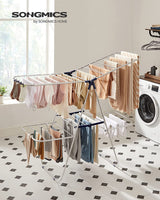 SONGMICS Foldable 2-Level Clothes Airer - Front View