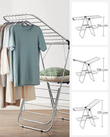 SONGMICS Foldable 2-Level Clothes Airer - Rear View