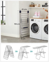SONGMICS Foldable 2-Level Clothes Airer - Close-Up Angle