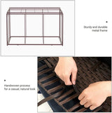 SONGMICS Storage Basket with Lid 160L Metal Frame Brown - 45-Degree Angle