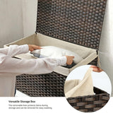 SONGMICS Storage Basket with Lid 160L Metal Frame Brown - Extra Image