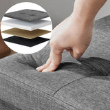 Chesterfield Style Dark Gray Folding Storage Ottoman Bench with 120L Capacity - Extra Image