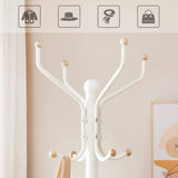 SONGMICS Metal Coat Rack 182 cm Tall Hall Tree White - Rear View