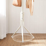 SONGMICS Metal Coat Rack 182 cm Tall Hall Tree White - Close-Up Angle