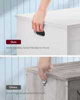 VASAGLE Storage Bench White - Low Angle