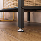 VASAGLE Coat Rack Stand Height 183 cm Rustic Brown and Black - Side View