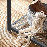 VASAGLE Coffee Table with Mesh Shelf Rustic Brown and Black - Extra Image
