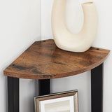 VASAGLE Corner Shelf 4-Tier Industrial Storage Rack Rustic Brown and Black - Top-Down View